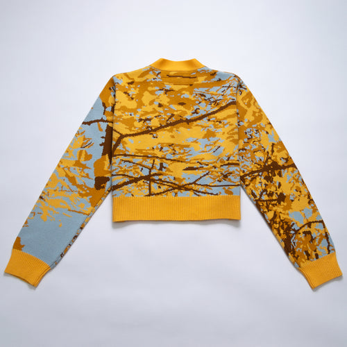 Autumn Leaves Cropped Cardigan
