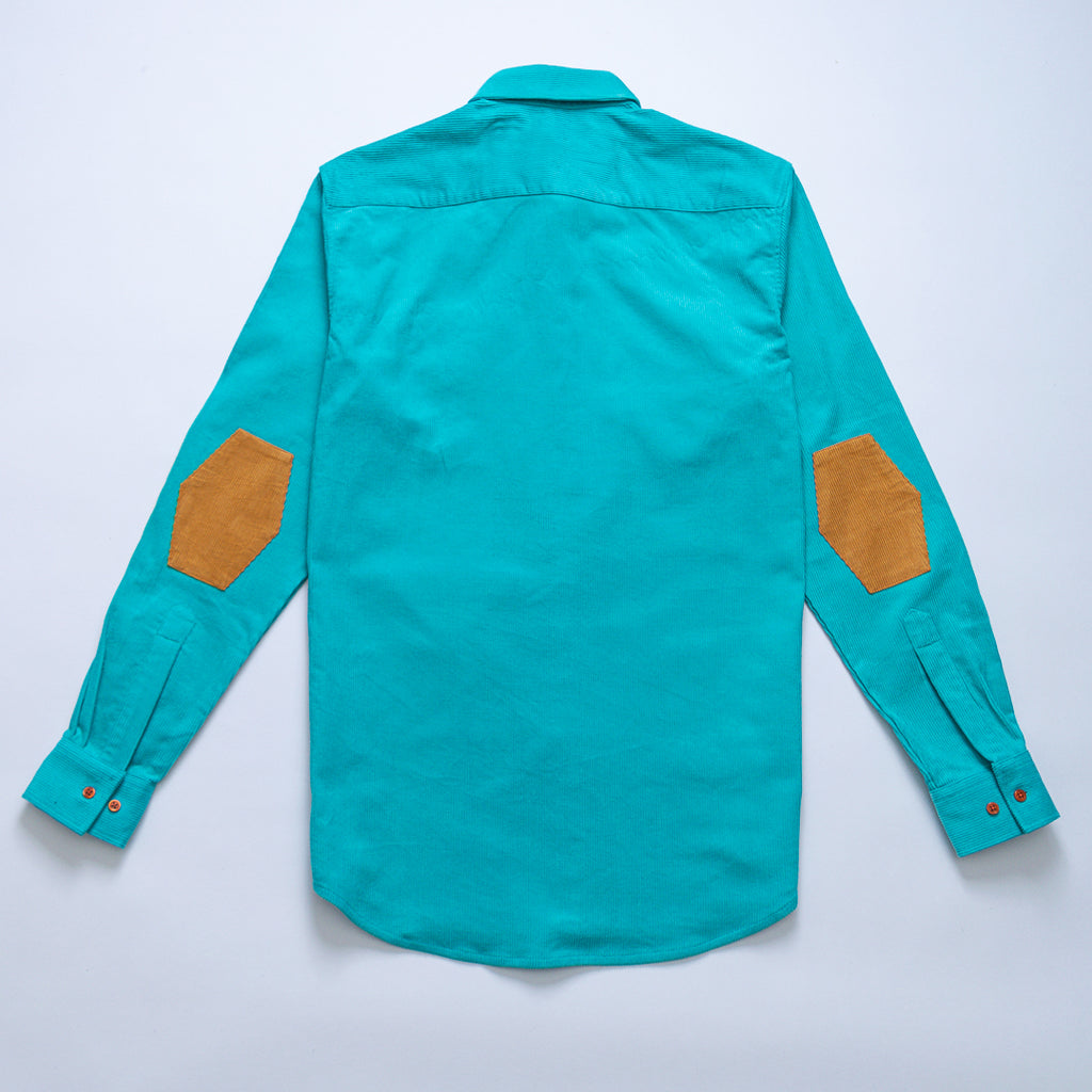 Sapphire Blue Multicolor Corduroy Shirt