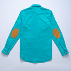 Sapphire Blue Multicolor Corduroy Shirt