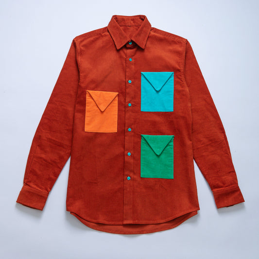 Barn Red Multicolor Corduroy Shirt