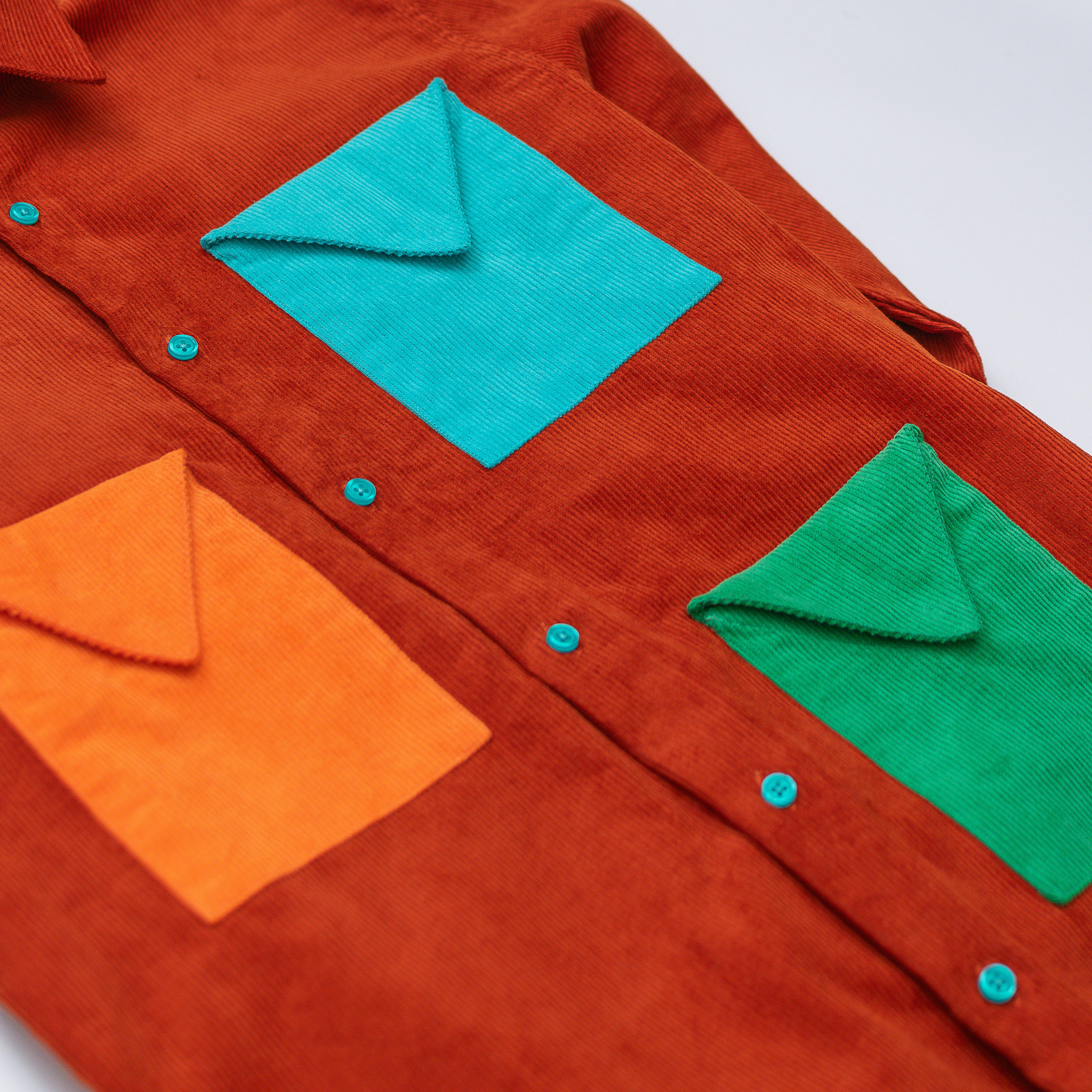 Barn Red Multicolor Corduroy Shirt