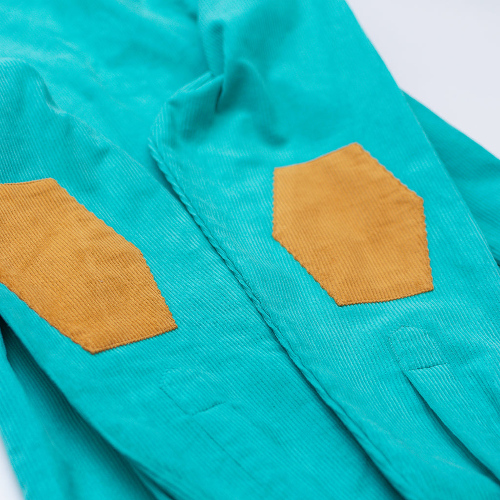 Sapphire Blue Multicolor Corduroy Shirt