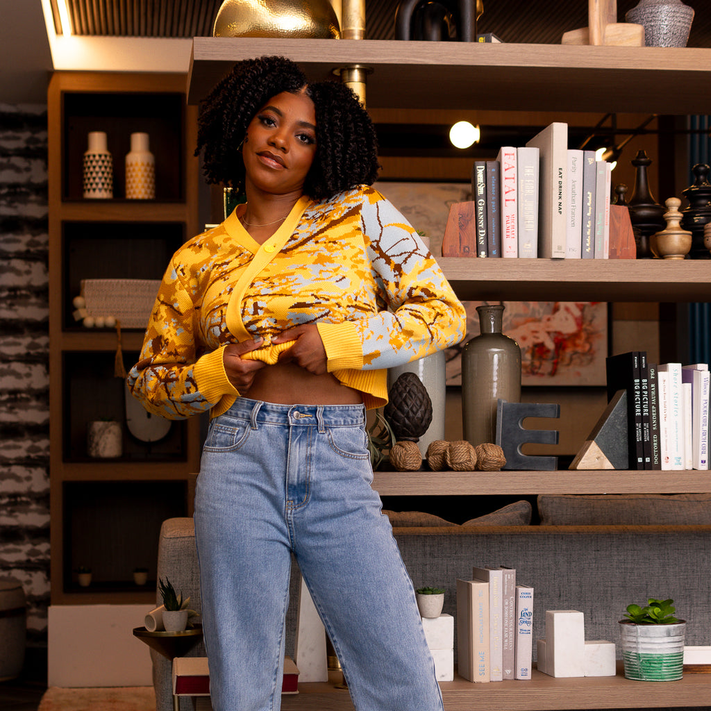 Autumn Leaves Cropped Cardigan