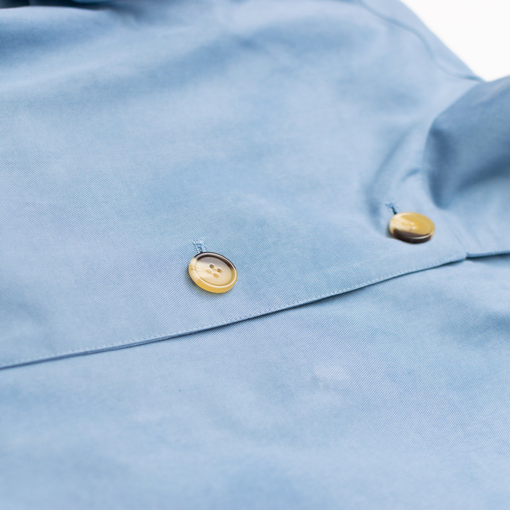 Topaz Blue Cropped Car Coat